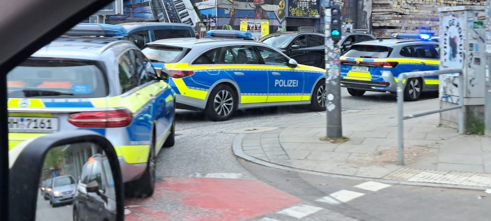 Mehrere Streifenwagen sind vor Ort.