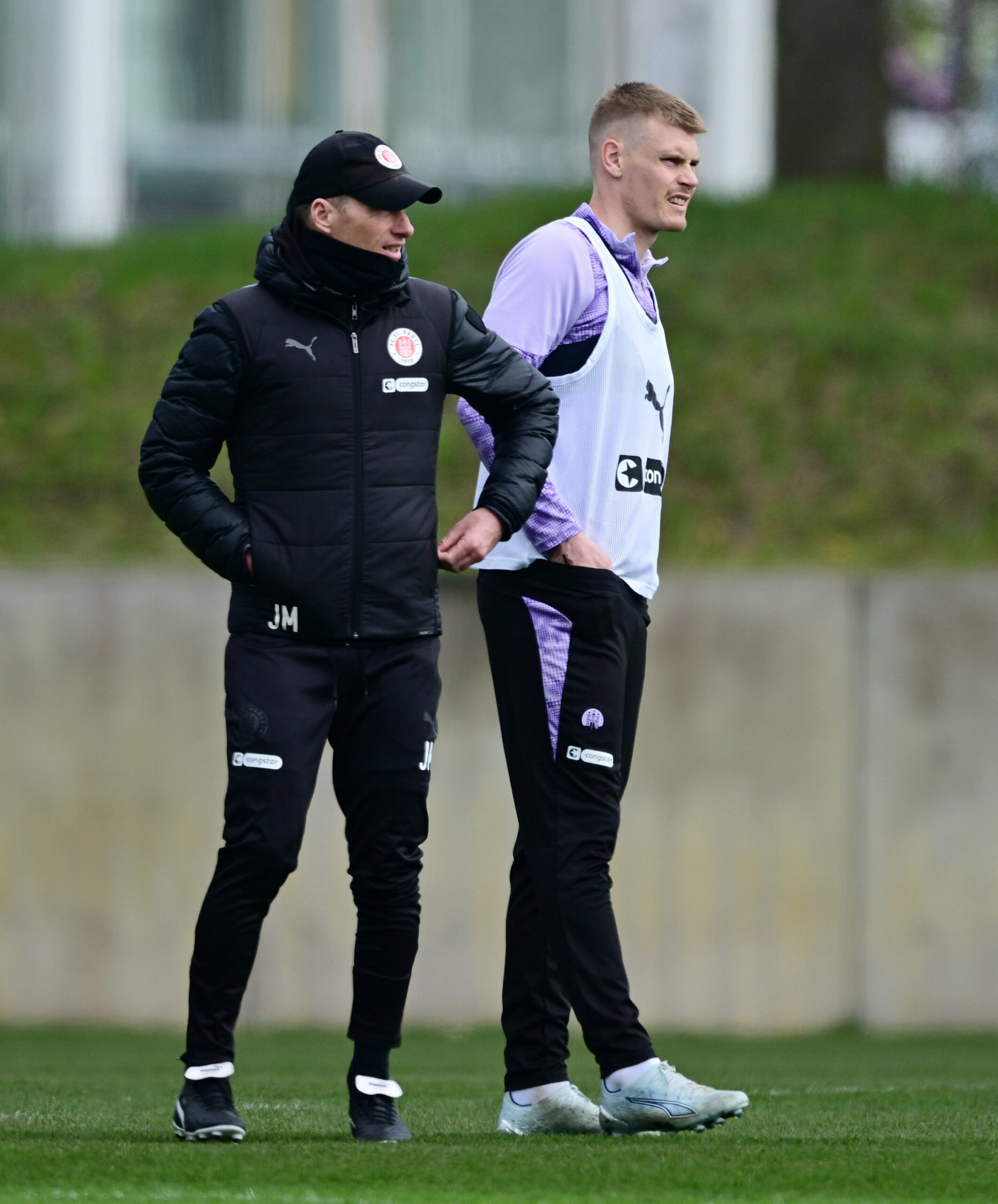 Alexander Blessin und Eric Smith im St. Pauli-Training