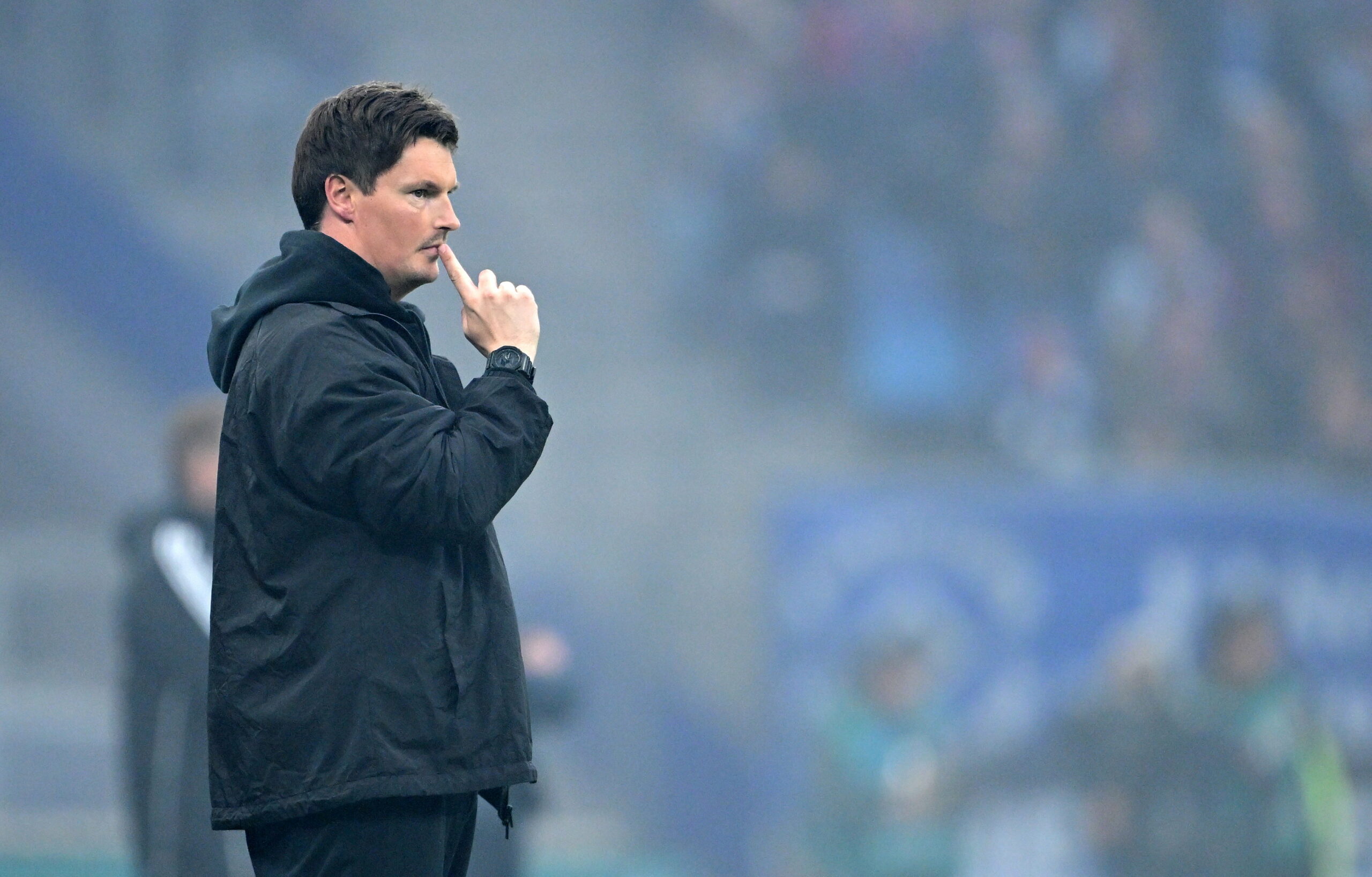 HSV-Trainer Merlin Polzin im Spiel gegen Hoffenheim