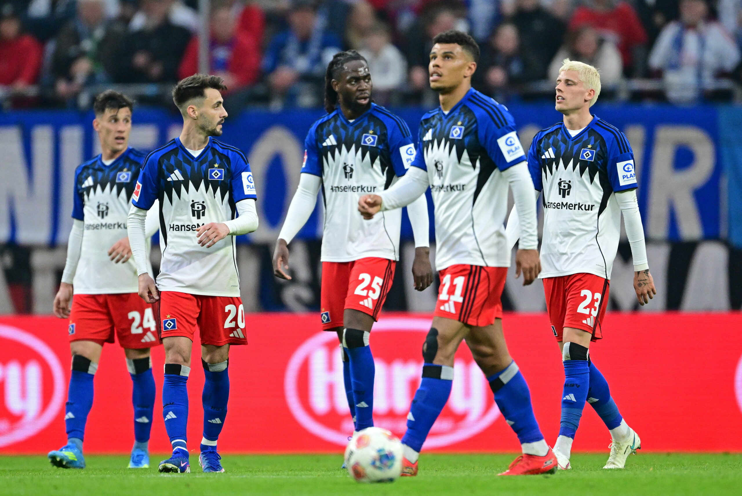 HSV-Profis sind enttäuscht nach der Niederlage in der Bundesliga