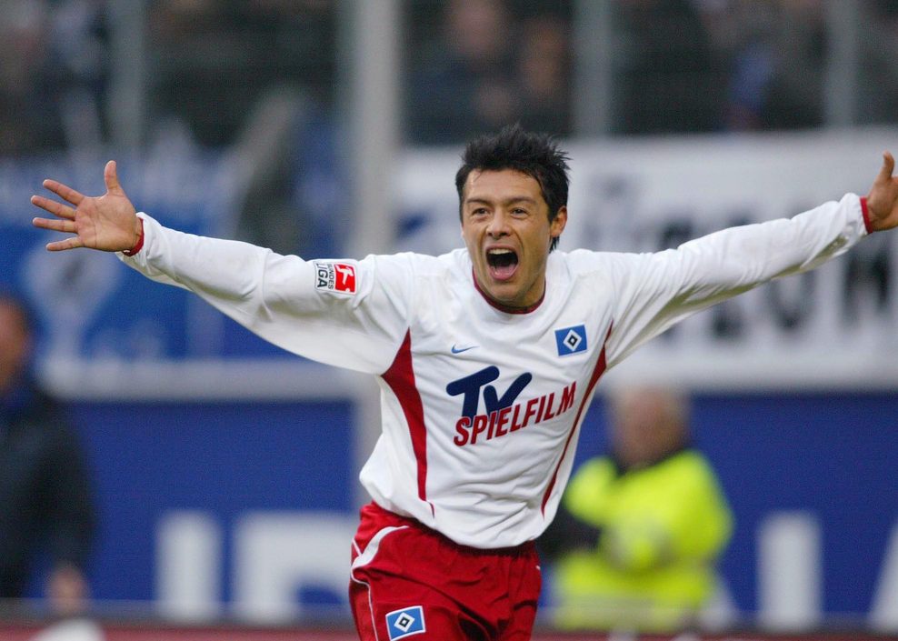 Rodolfo Cardoso bejubelt ein Tor für den HSV