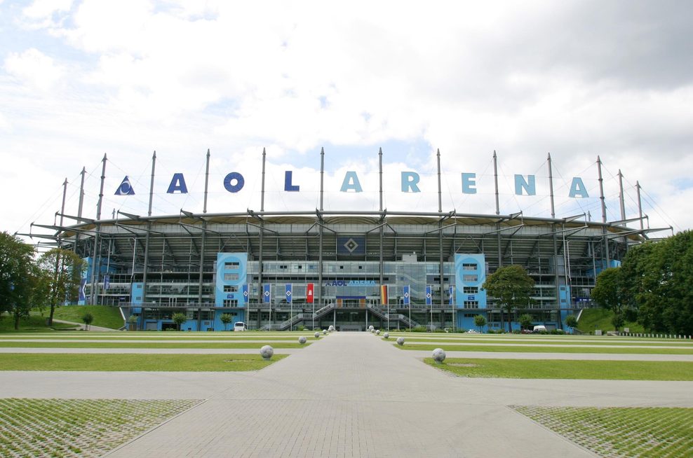 Volksparkstadion des HSV mit den Namensrechten AOL