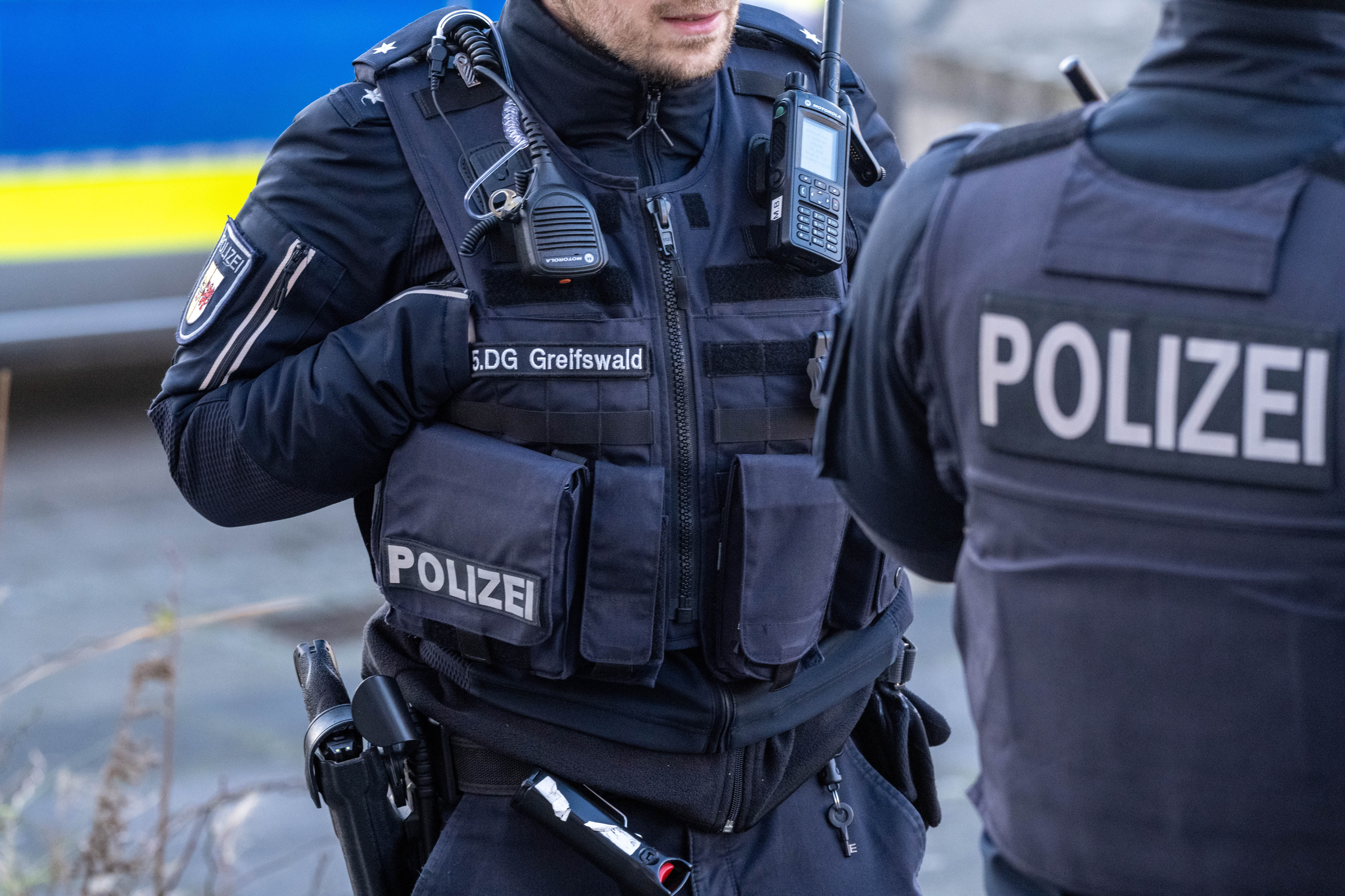 Ein Polizist aus Greifswald. (Symbolbild)