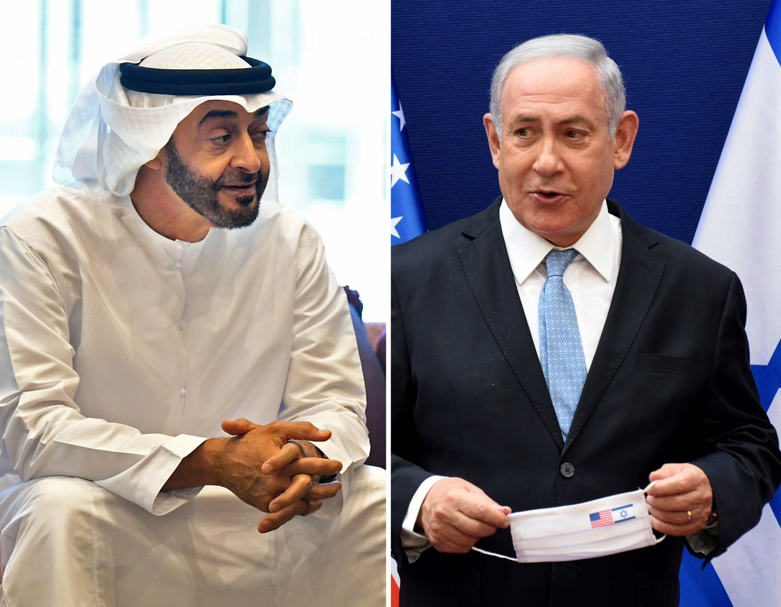 Der emiratische Präsident Mohammed bin Sajid (l.) und der israelische Ministerpräsident Benjamin Netanjahu (Archivbild).