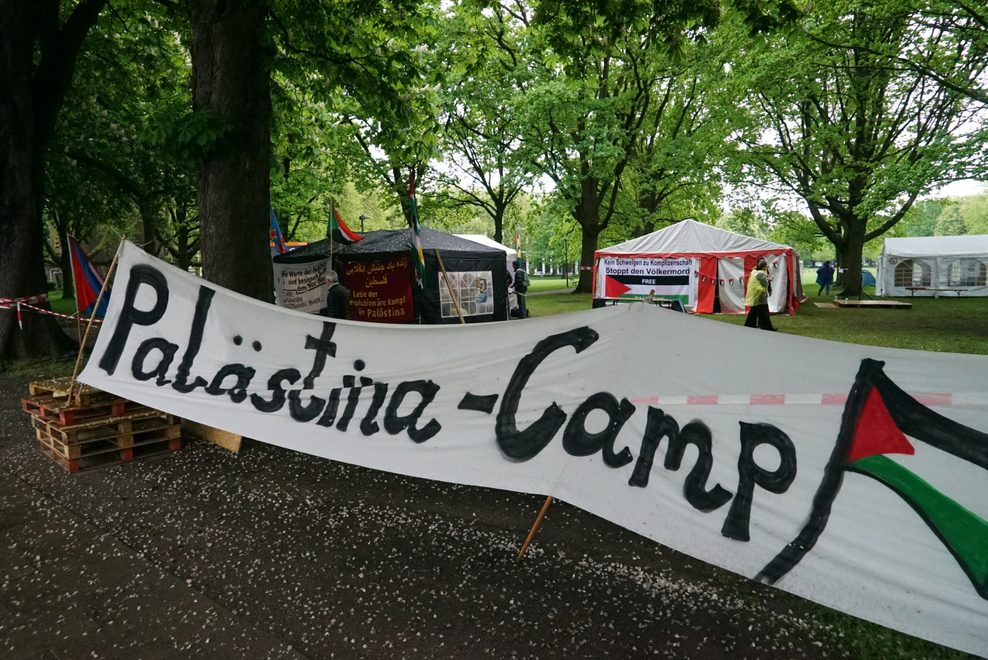 Pro-palästinensisches Protestcamp Moorweide