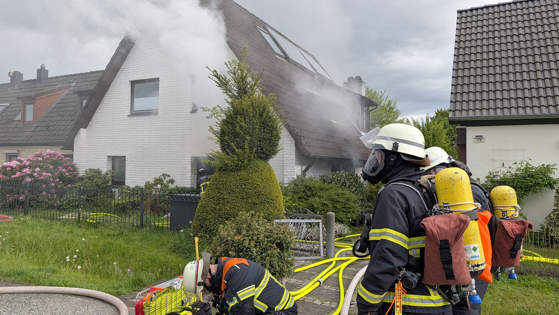 Feuer in Einfamilienhaus in Billstedt