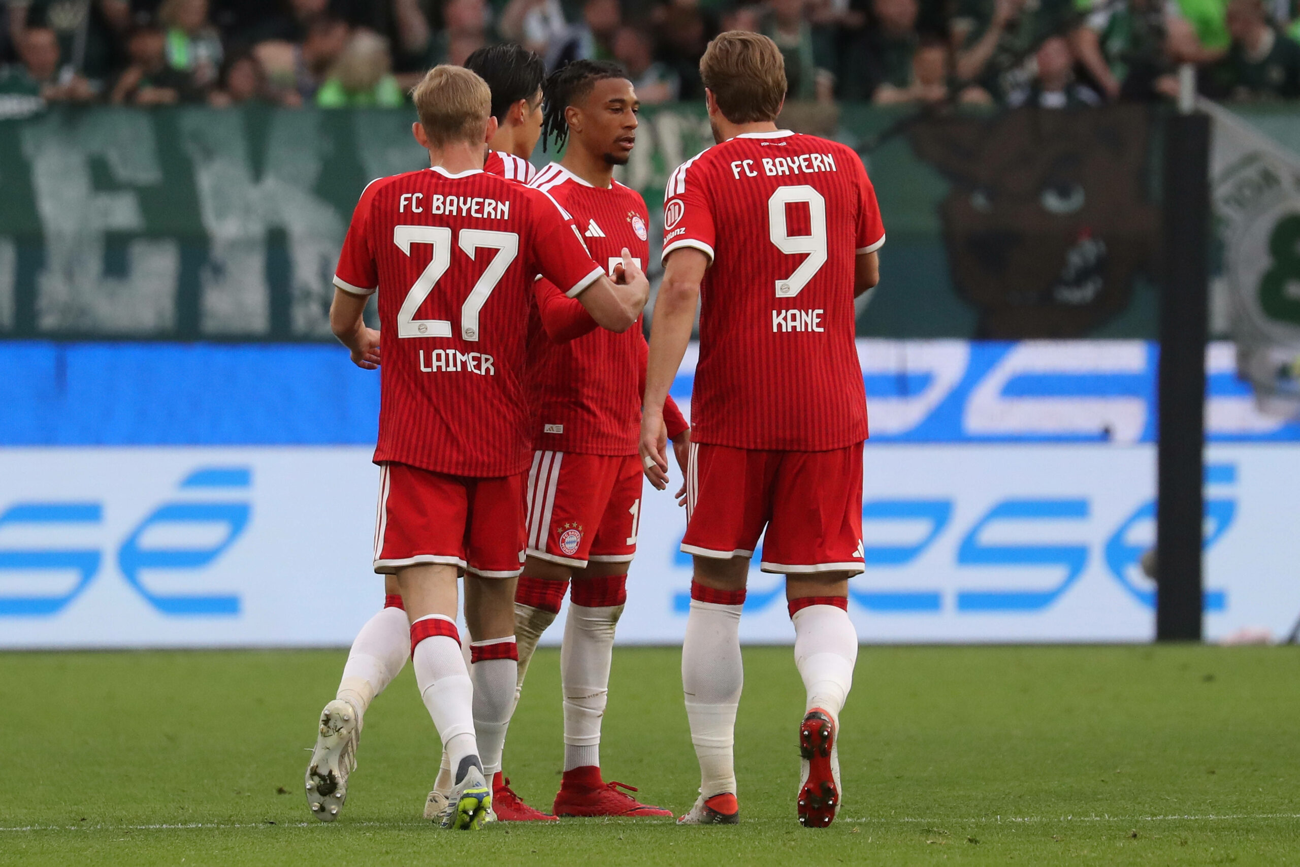 Bayern-Spieler jubeln