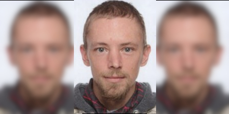 Der Vermisste hat blonde Haare und trägt einen kurzen Bart.
