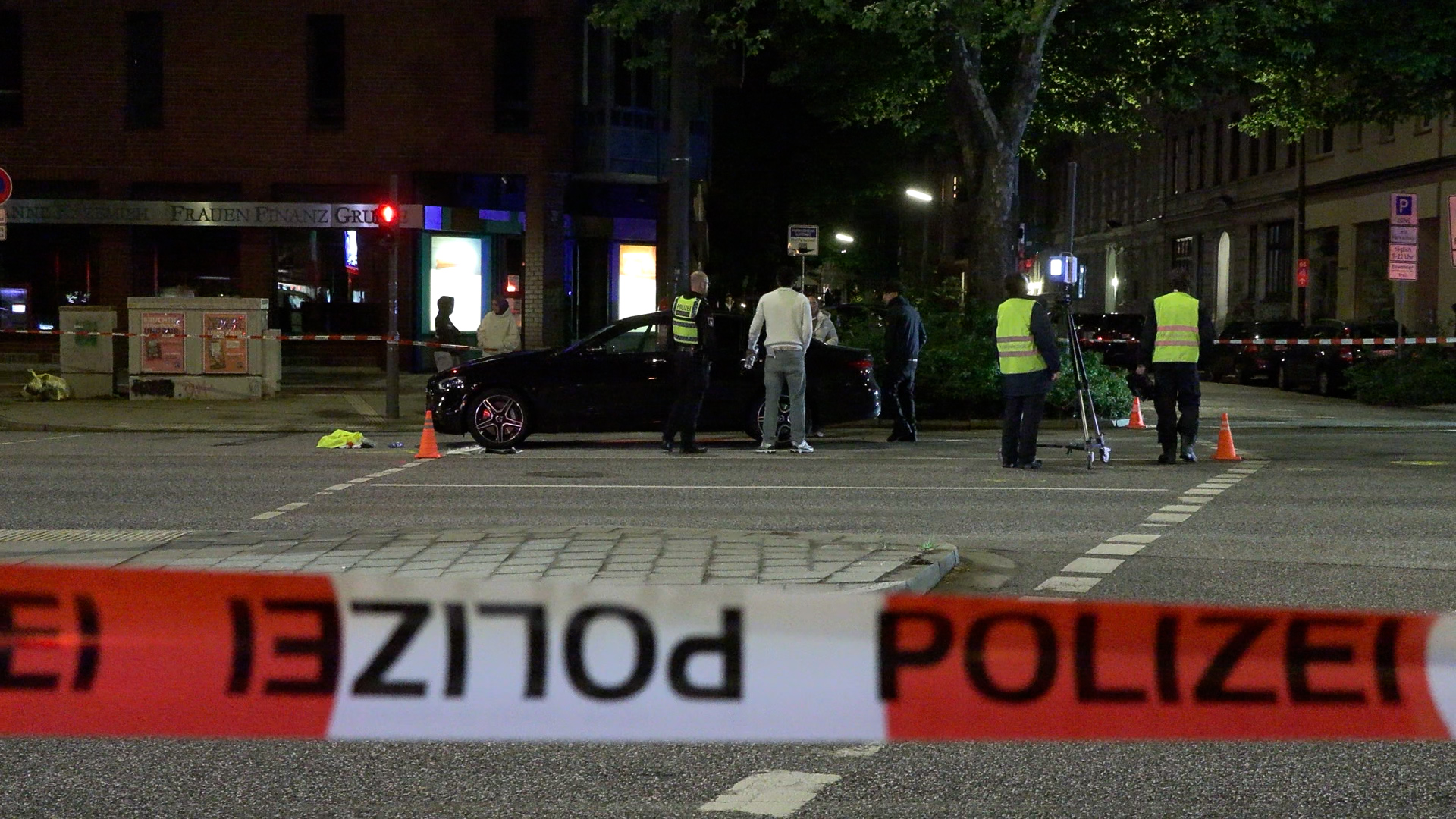 Die Unfallstelle an der Grindelallee Ecke Rutschbahn