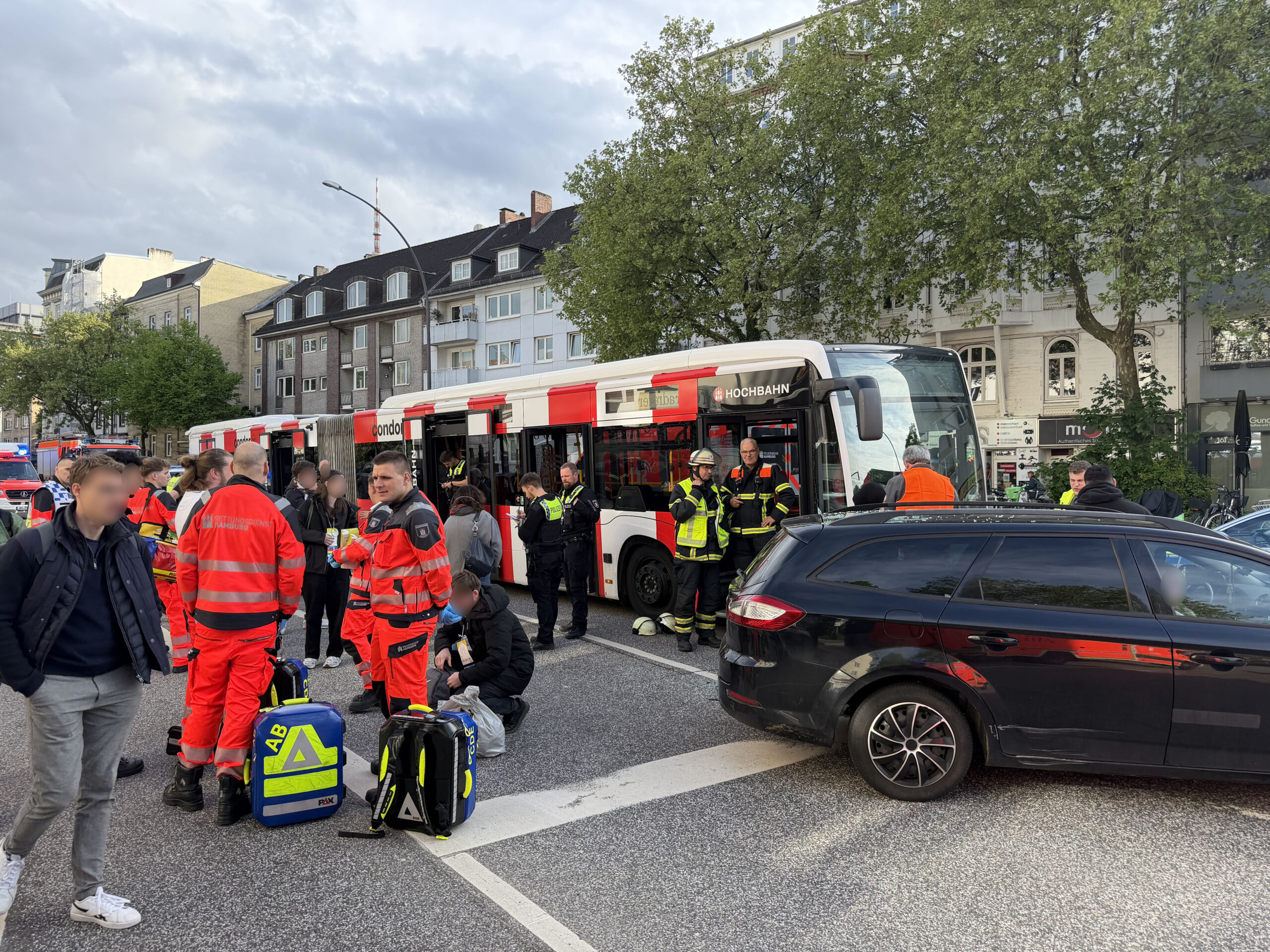 Die Unfallstelle auf der Grindelallee.