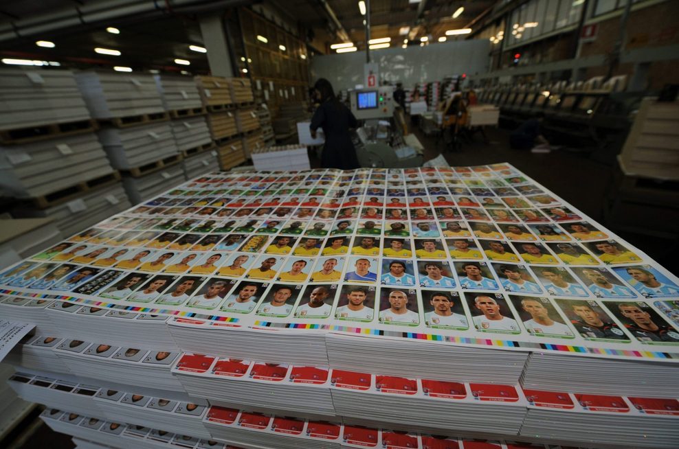 Panini-Wert in Modena (Italien) stellt Sticker zur WM her