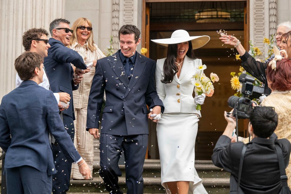 Callum Turner und Dua Lipa nach ihrer Hochzeit in London